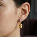 Celeste Pear Drop Silver Dangler