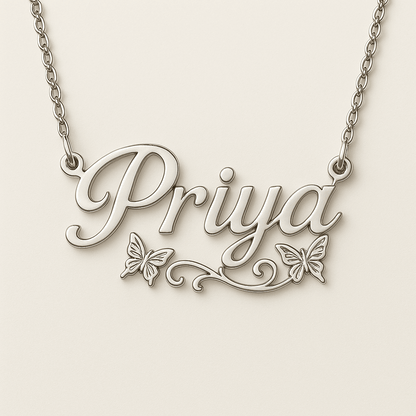 Flourish Name Pendant