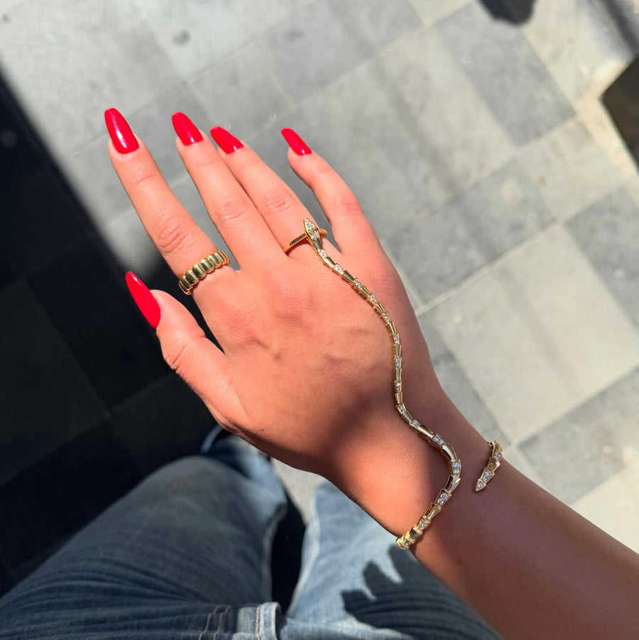 Snake Gold Hand Chain