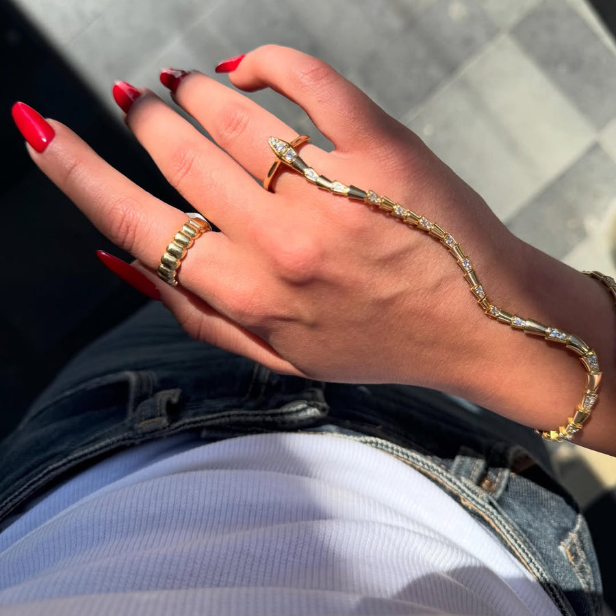 Snake Gold Hand Chain