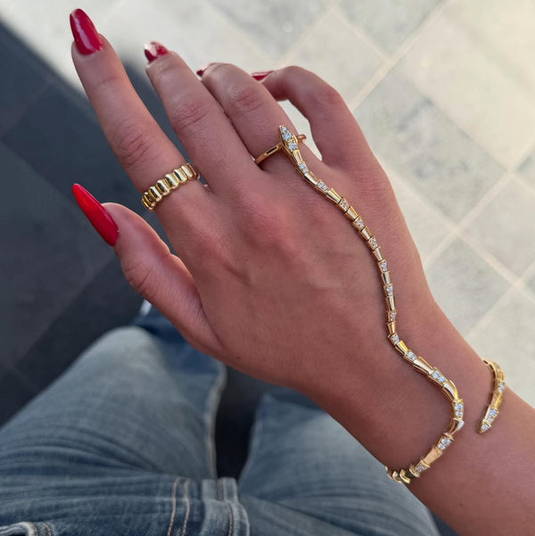 Snake Gold Hand Chain