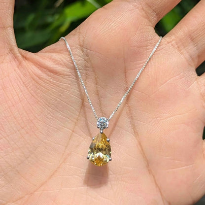 Elegant Pear Gemstone Pendant