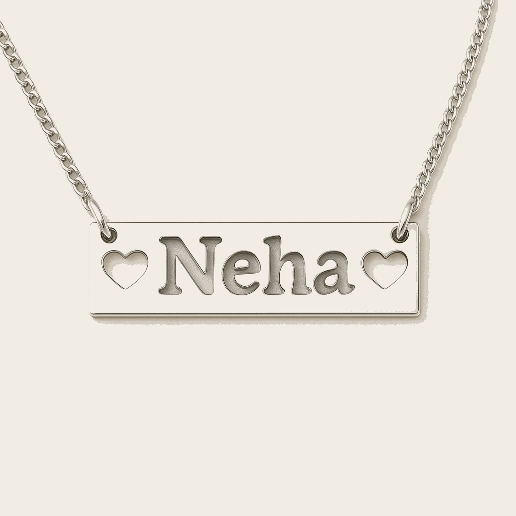 Heartplate Name Pendant