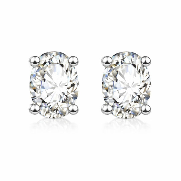 Classic Oval Solitaire Studs