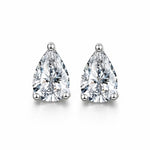 Classic Pear Solitaire Studs
