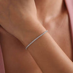 Silver Stretchable Tennis Bracelet