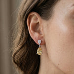 Celeste Pear Drop Silver Dangler