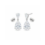 Pear Drop Cascade Silver Dangler