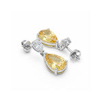 Celeste Pear Drop Silver Dangler