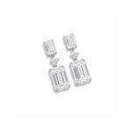 Emerald-Cut Statement Drop Earrings