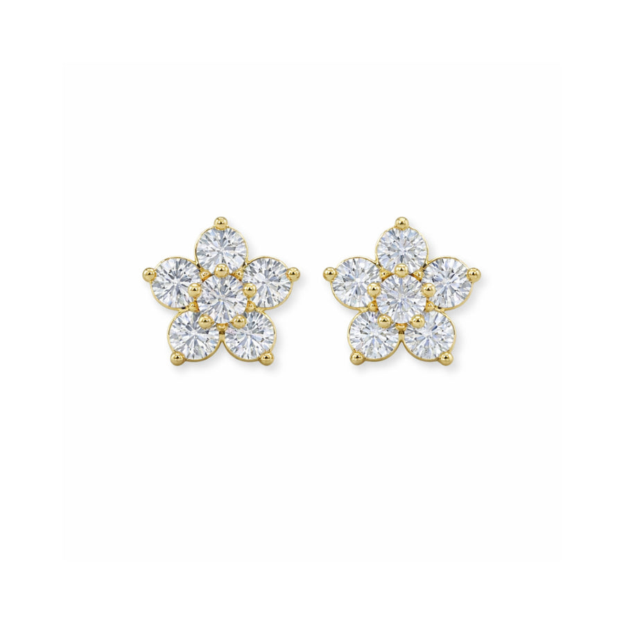 Diamond Daisy Studs