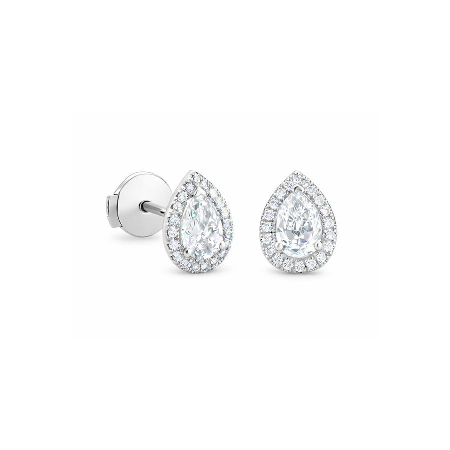 Halo Pear Studs