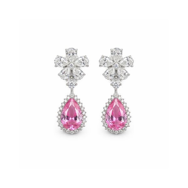 Pink Teardrop Earrings