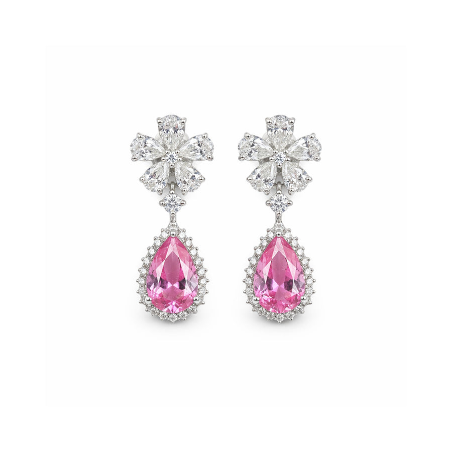Pink Teardrop Earrings