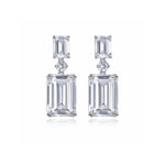 Emerald-Cut Statement Drop Earrings