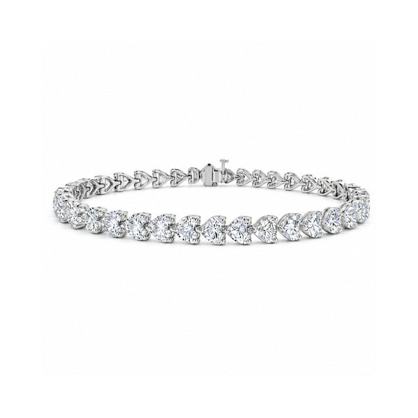 Heart Cut American Diamond Bracelet