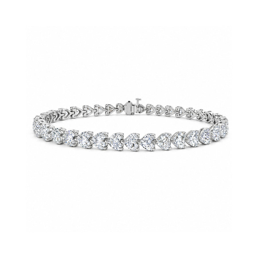 Heart Cut American Diamond Bracelet