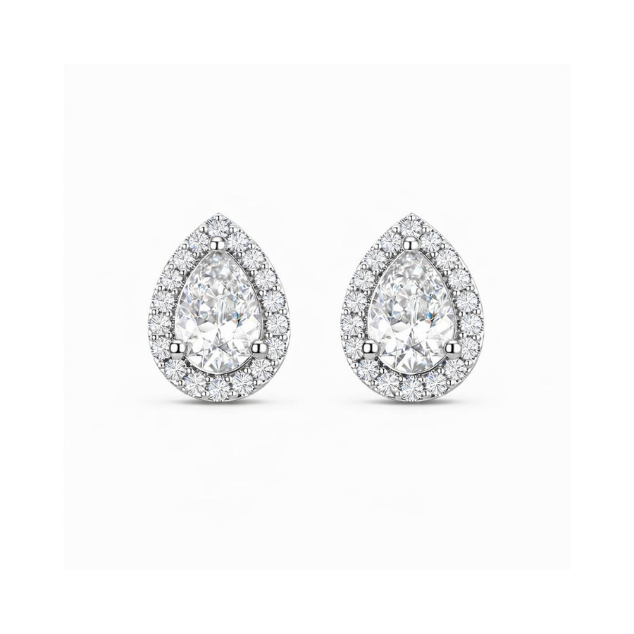 Halo Pear Studs