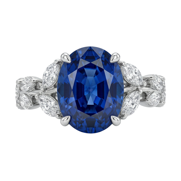 Leaf Vine Gemstone Ring