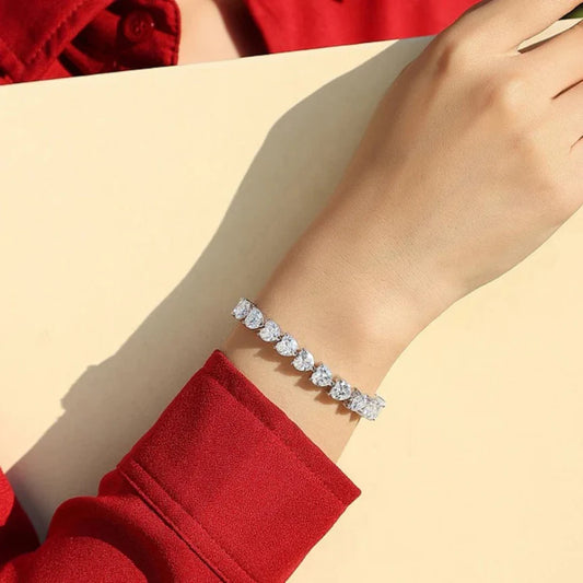 Heart Cut American Diamond Bracelet