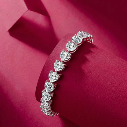 Heart Cut American Diamond Bracelet