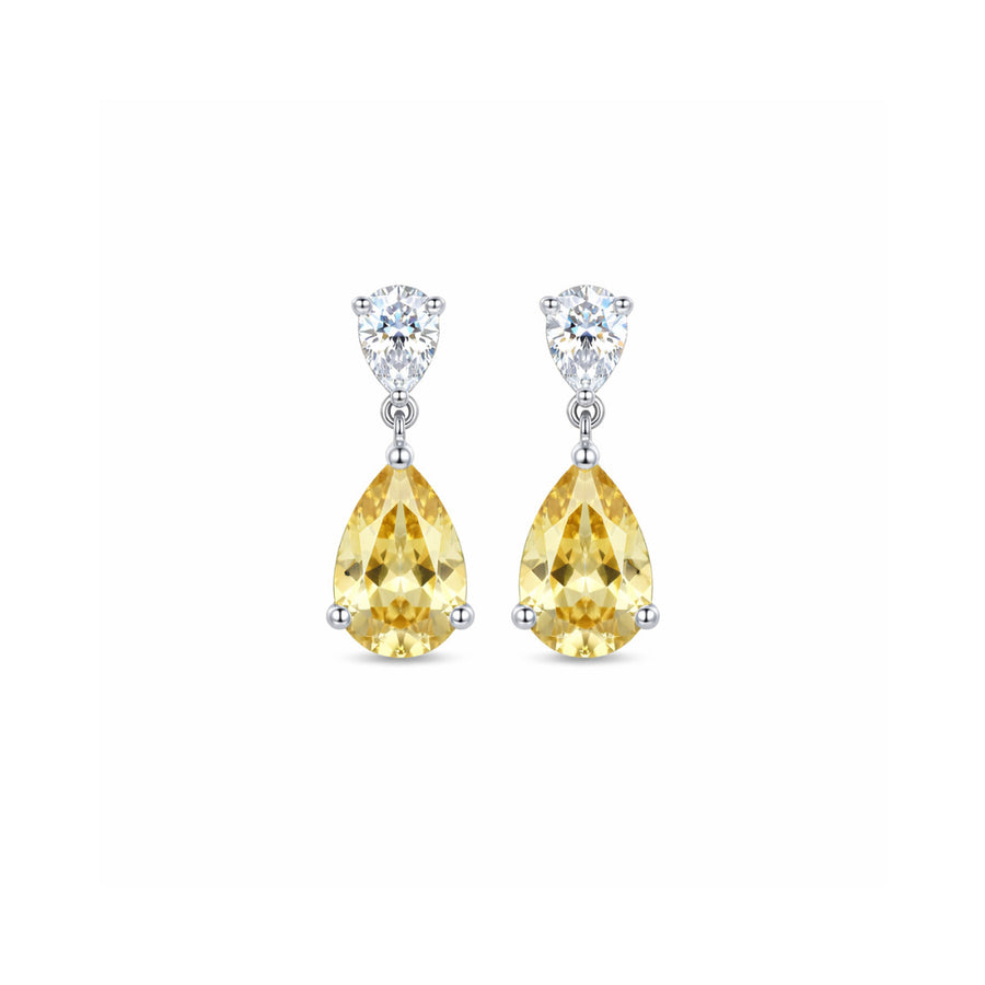 Celeste Pear Drop Silver Dangler