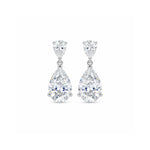 Pear Drop Cascade Silver Dangler