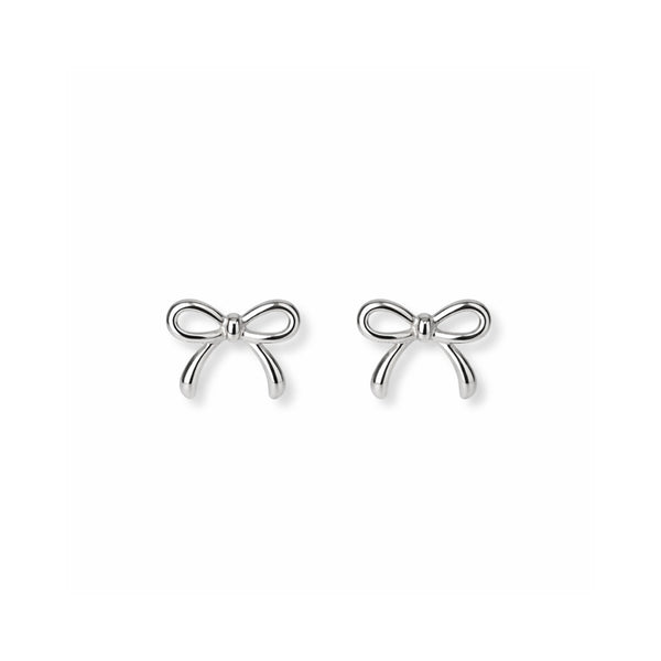 Bow Knot Silver Studs