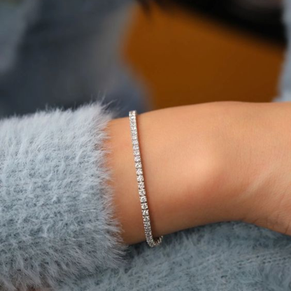 Silver Zircon Tennis Bracelet Mini Match