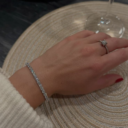 Silver Zircon Tennis Bracelet Mini Match