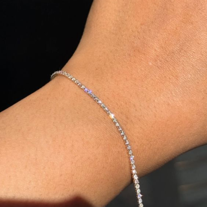 Silver Zircon Tennis Bracelet Mini Match