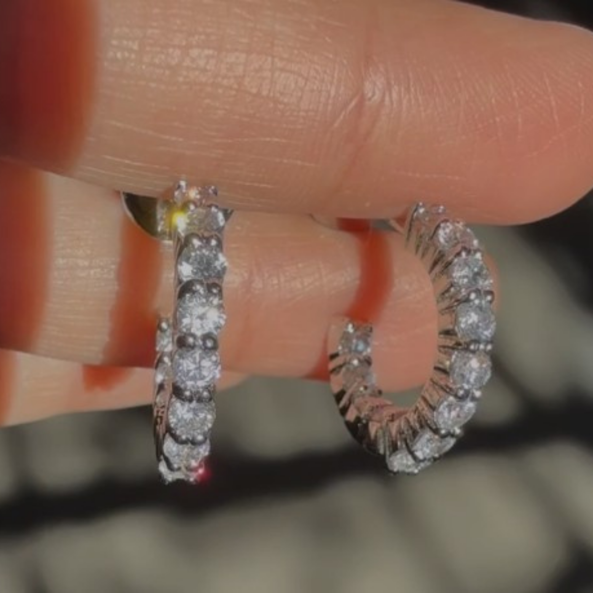Classic Moissanite Open Hoops - Mini Match – Traya Jewels