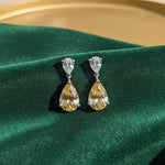 Celeste Pear Drop Silver Dangler
