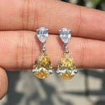 Celeste Pear Drop Silver Dangler
