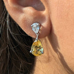 Celeste Pear Drop Silver Dangler