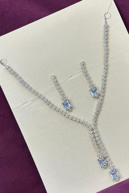 Sterling Lumina Radiance Necklace & Earrings Set