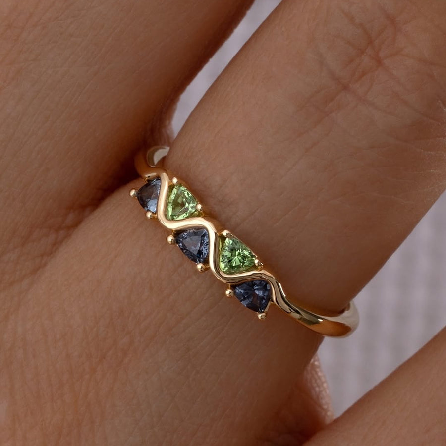 Mint Garnet Stone Ring
