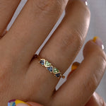 Mint Garnet Stone Ring