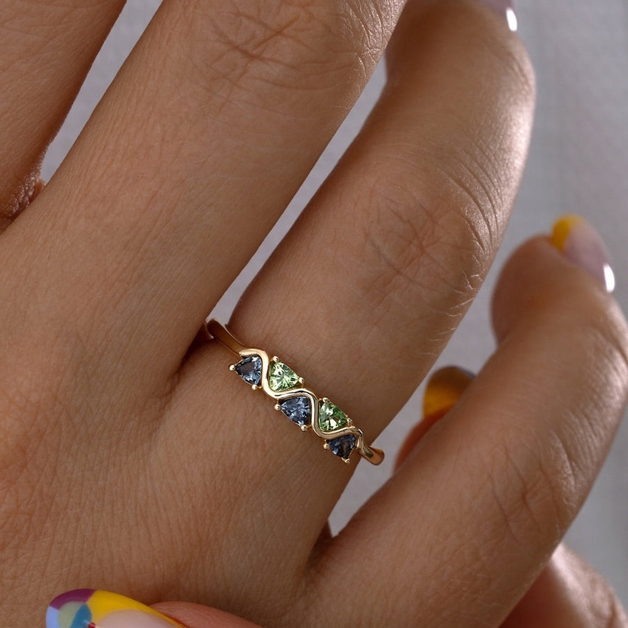 Mint Garnet Stone Ring