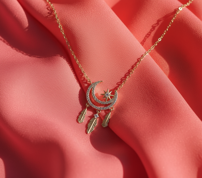 Celestial Dream Crescent Necklace