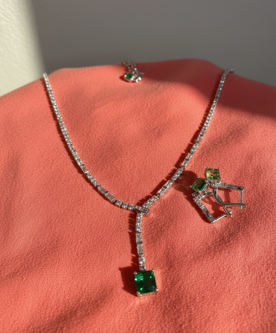 Prism Elegance Necklace & Earrings Set