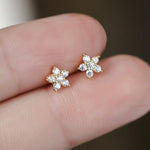Diamond Daisy Studs