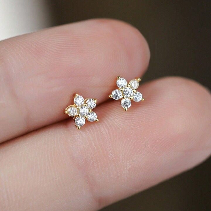 Diamond Daisy Studs