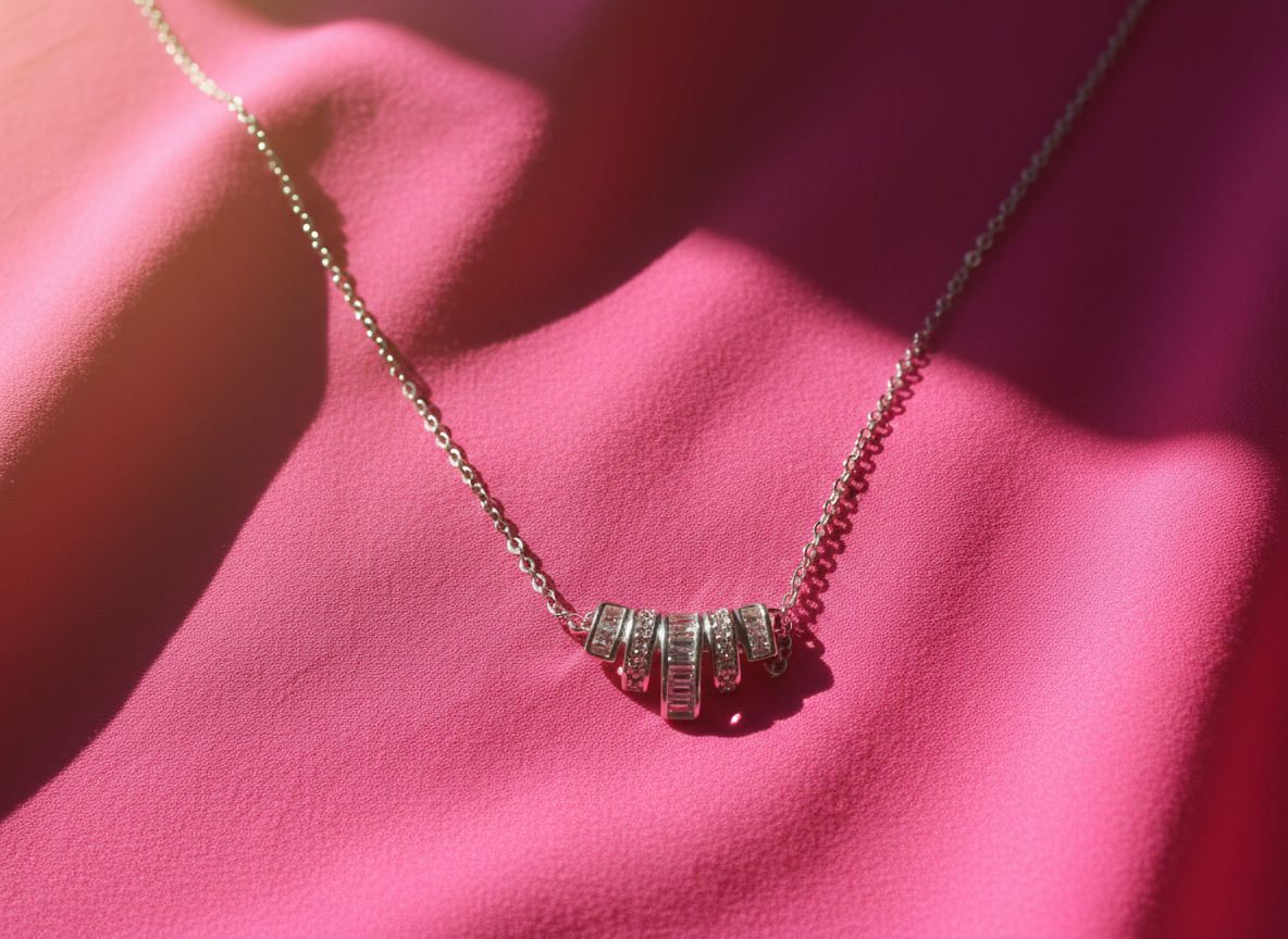 Silver Harmony Multi-Band Necklace