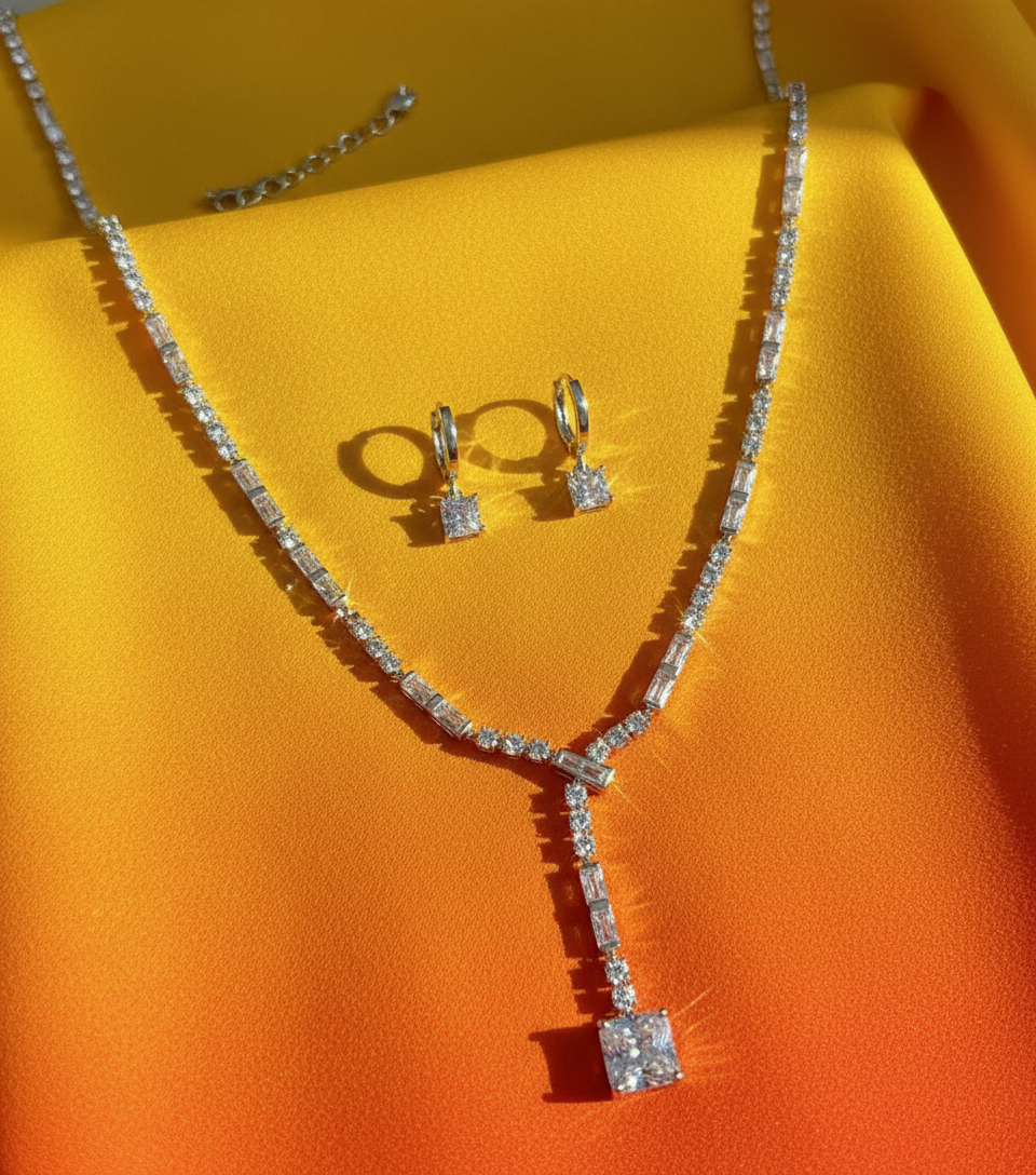 Prism Elegance Necklace & Earrings Set