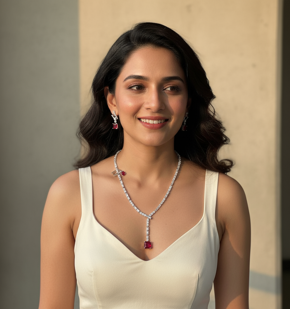 Prism Elegance Necklace & Earrings Set