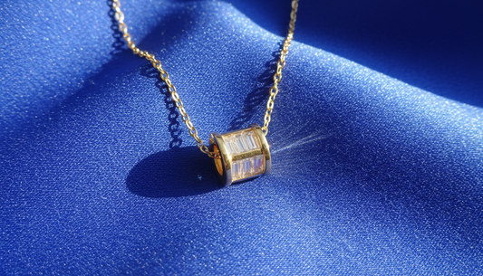 Luxe Baguette Barrel Necklace