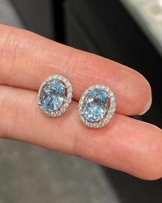 Celeste Aquamarine Studs