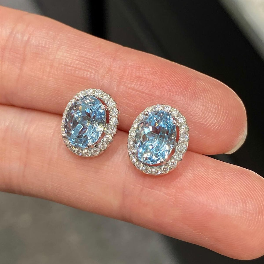 Celeste Aquamarine Studs