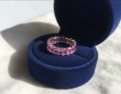 Blue Baguette Eternity Band